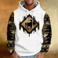 thumbnail image 2 of DODADAWANJ Aztec Hoodies for Men Elk Print Hooded Pullover Big and Tall Color Block Casual Sweatshirts for Camping Tracking XXL, 2 of 6
