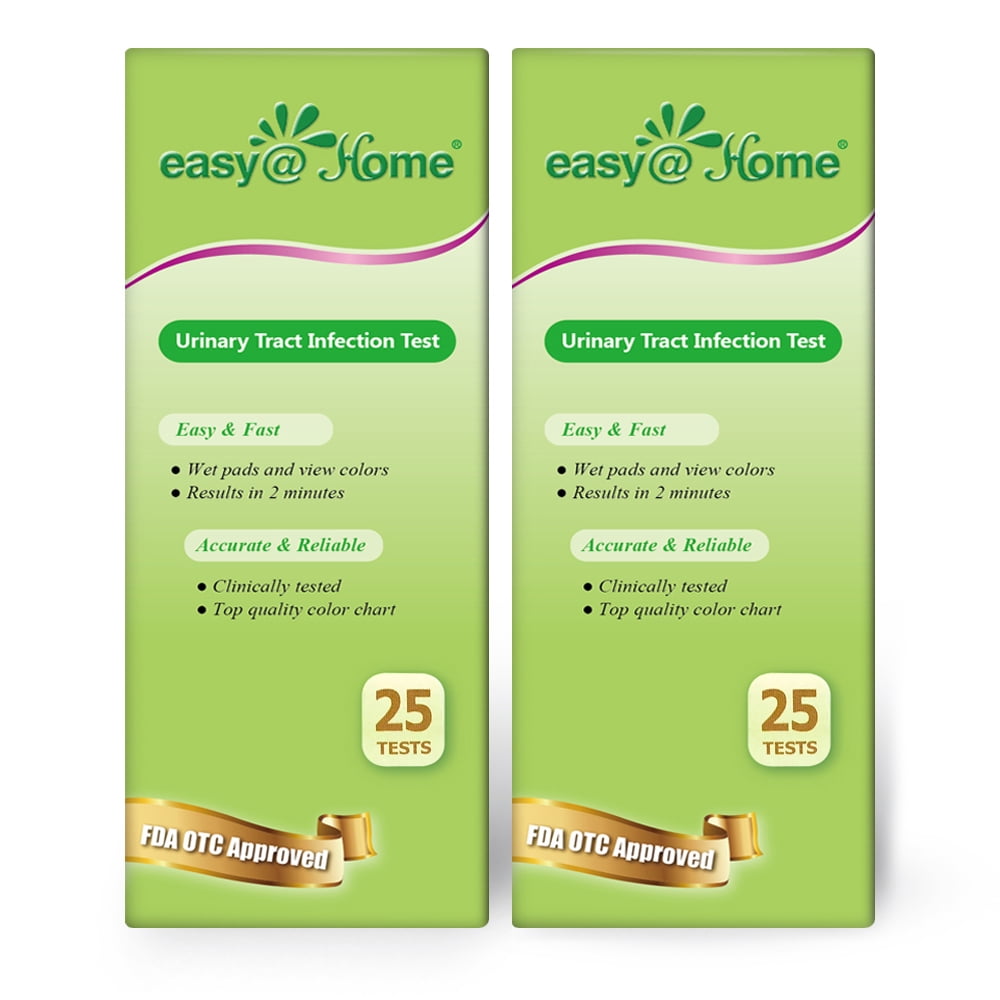 Easy@Home Urinary Tract Infection Test Strips Urinary Tract Infection 50 Count - 25 Count Per Bottle UTI-50P