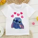 thumbnail image 3 of Camiseta de algodón para niños, camiseta de dibujos animados de Disney Lilo Stitch, camiseta de manga linda de Stitch, camiseta gráfica Y2k, camisetas para niñas y niños, 3 of 5