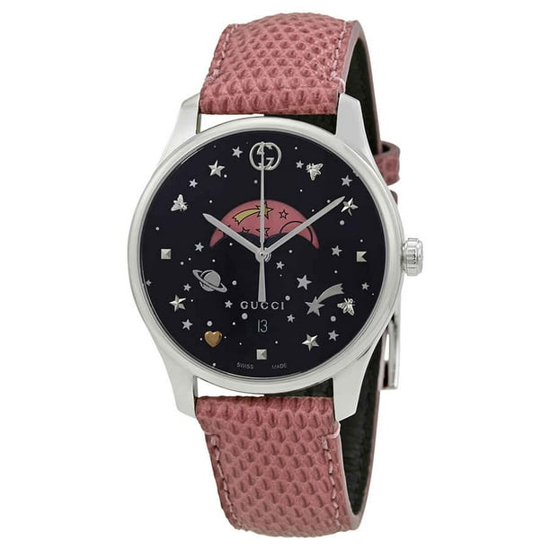 Gucci Gucci G Timeless Black Moonphase Dial Ladies Watch Ya Walmart Com Walmart Com