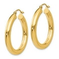 thumbnail image 2 of Primal Gold 10 Karat Yellow Gold 4mm Tube Hoop Earrings, 2 of 4