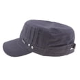 thumbnail image 4 of Sombrero Plano Militar Unisex Gorra de Béisbol Ajustable Transpirable para marrón Hugo Gorra militar de algodón, 4 of 5