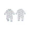 thumbnail image 2 of BemeyourBBs Newborn Baby Boy Ski Outfits Zipper One Piece Romper Long Sleeve Round Neck Ski Print Jumpsuit Fall Winter Spring Clothes, 2 of 9