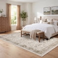 thumbnail image 3 of Garvee 8'x10' Vintage Floral Area Rug Oriental Distressed Carpet, Washable Non Slip Boho Rug for Living Room Bedroom Dining Room, Beige, 3 of 8