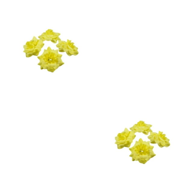 Wweixi 50pack/lot Stunning Bouquets With Soft Texture And Realistic Appearance Low Maintenence Fiber Wide Application Yellow 4.5cm 2Set
