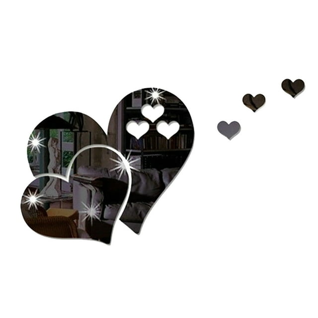Heart Shape Wall Sticker 3D Art Wall Decal Removable Home Decoration for Interior Design