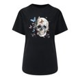 thumbnail image 4 of Mujeres Fahion Cuello redondo Mangas caídas Hombros Desgastados Estilo retro Camiseta Nupcial Verano Blusa Túnica Tops Fridja  bn2497, 4 of 4