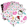 thumbnail image 4 of Feliz Navidad Sanrio Hello Kitty patrón de cuero cruzado Artificial para joyería DIY pendiente Croc artesanía hacer 22*30cm, 4 of 4