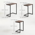 thumbnail image 3 of HOMCOM Nesting End Tables Set of 3 C-Shaped Side Table w/ Steel Frame, 3 of 10