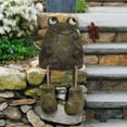 thumbnail image 6 of Alpine Corporation Frog with Metal Flower Statue, 6 of 13