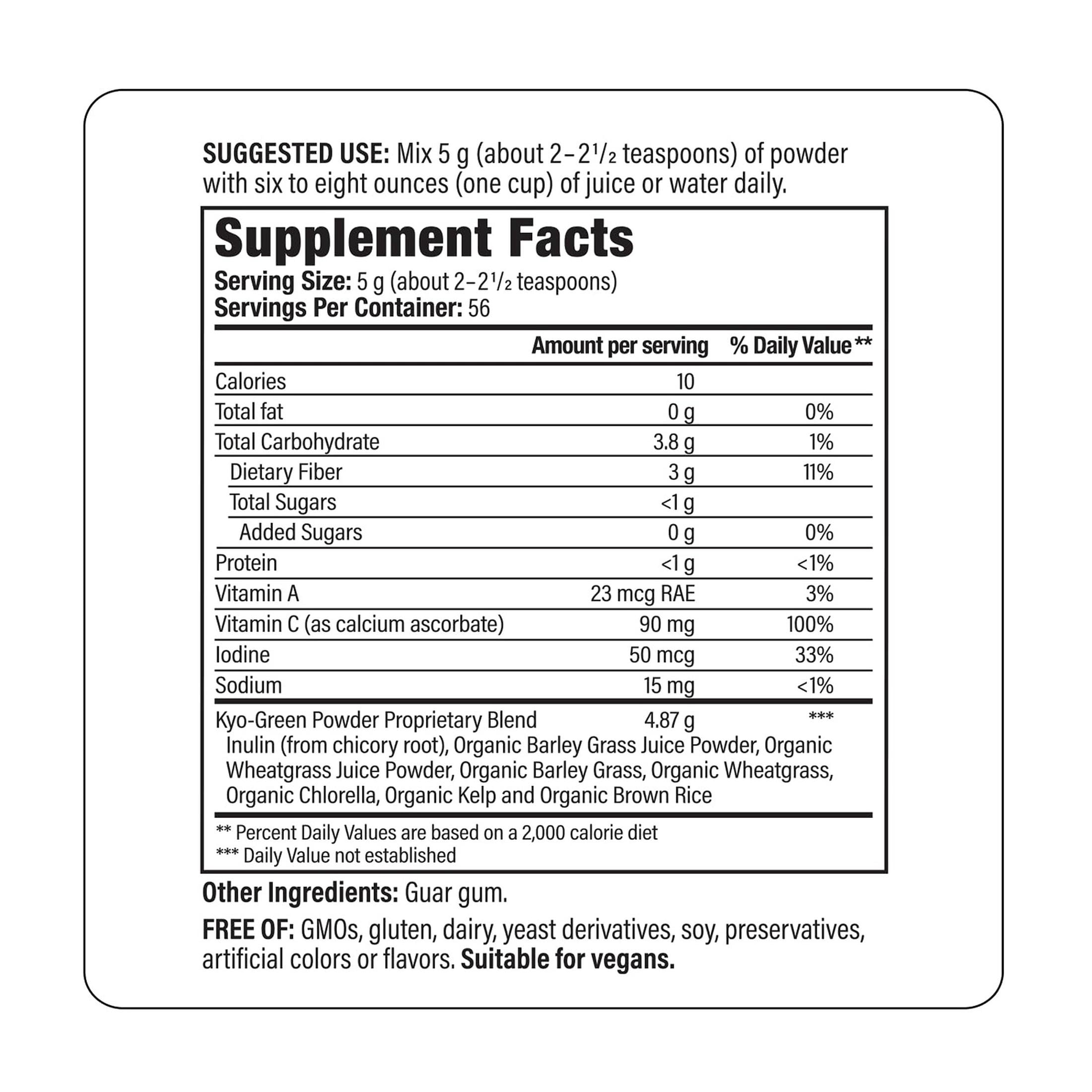 Kyo-Green Greens Blend Energy*, Powdered Drink Mix, 10 oz