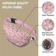 thumbnail image 5 of Fanny Pack Pink Christmas Snowman Pattern Waist Pack Bag,Running Cross Bag,Waterproof Large Fanny Packs for Women Men for Travel Running Hiking Cycling, 5 of 6