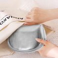 thumbnail image 5 of Shell Cosmetic Bag,T-Shaped Cosmetic Bag,Silver Soft Leather Shell Makeup Bag,Mini Handy Makeup Pouch,Cute Makeup Bag Travel Cosmetic Bag, 5 of 5