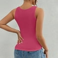 thumbnail image 4 of Tank Tops for Women under $5 Sleeveless Summer Solid Regular Casual Tank Hot Pink M, 4 of 4