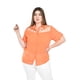 thumbnail image 1 of Blusa con trasparencias y bordado Roman Fashion /Tallas Extras, 8039 (Naranja) naranja 40, 1 of 6