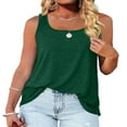 thumbnail image 2 of CHOK Été Femmes Débardeurs U Cou Casual Chemises Sans Manches Fluides pour les Femmes, 2 of 8