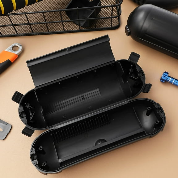 HOMEMAXS Outdoor Extension Cord Cover Black Plastic Weatherproof Cord Hider Easy Installation for Outdoor Use 2 Pcs