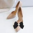 thumbnail image 6 of ifundom 1 Pair Elegant Black Bow Shoe Clips Decorative Accessories for Pumps and Heels, 6 of 6