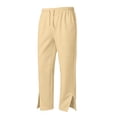 thumbnail image 6 of Duqingm Girls Sweatpants, Running Casual Sports Elastic Drawstring Waist Straight Leg Pants with Pockets (Khaki,15-16 Years), 6 of 7
