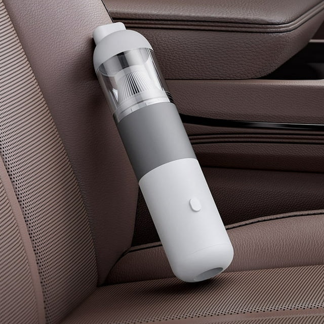 Portable Mini Auto Vacuum Cleaner, 130ml Dusts Collection Cup Rechargeable Handheld Vacuum Washable Efficient with Brush Head for Home White Gray,Black Blue,White Red