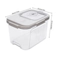 thumbnail image 2 of 10kg Large Rice Storage Container Food Flour Airtight Box Rice Dispenser +Cup White, 2 of 12
