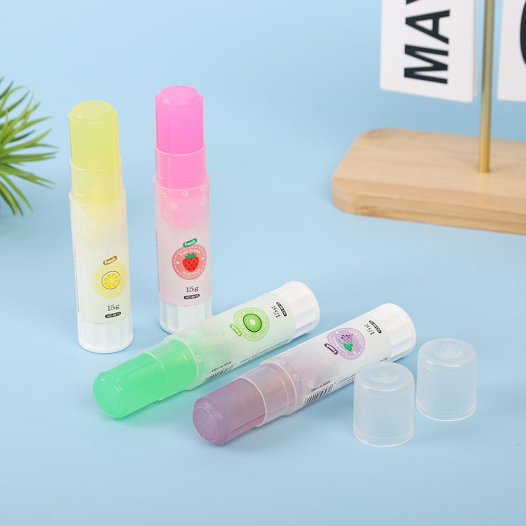 20PCS Colorful Solid Glues Sticks With Fruity Scent Safe Long Last Adhesive For Students Office Supplies 8g