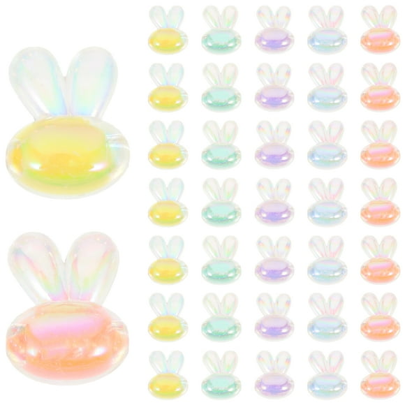 Shisuyan 100 Pcs Perles pour Fabrication de Colliers Perles Lapin Acrylique Colorées pour Femmes