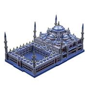 3D Metal Puzzel Famous Architecture Model Building Kit Laser Cut Jigsaw Brain Teaser - Microworld J029 Turkey Blue Mosque (Sultan Ahmed Mosque)