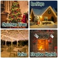 thumbnail image 4 of Stargo Warm Multi Color Christmas Tree Lights - 6.3 ft String of 35 Incandescent Mini Bulbs Multifunctional Lighting Modes, for Decorative, Bedroom, Outdoor, Xmas Twinkle Lights with Green Wire Total, 4 of 10