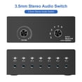 thumbnail image 3 of Audio Switch Audio Switcher Box, 6 In 1 Out, Stereo AUX Audio Selector, Portable Compact With 3.5mm Audio Cable For Headph Laptop PC Ph, 3 of 8