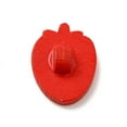 thumbnail image 2 of Strawberry Buttons Wooden Buttons Crimson about 22mm long 17mm wide 3.8mm thick, 2 of 4