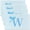 Blue W, variant on Letter Y Kawaii Placemats Set of 4,Coquette Bow Place Mats,Preppy Bowknot Placemat for Kitchen Dining Table Blue Y Table Mats Indoor Outdoor 18"x12"