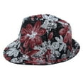 thumbnail image 3 of WITHMOONS Sequins Bling Fedora Hat Sparkle Shining Bucket Cap for Adults Costume YT61411 (Flowerred), 3 of 5