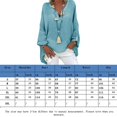 thumbnail image 2 of Haut Chemise au Crochet Col en V Blouse en Lin Chemise Style Bohème en Forme de H Tenue de Vacances, 2 of 9