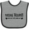 thumbnail image 3 of Inktastic Massage Therapists Hands Rub Boys or Girls Baby Bib, 3 of 4