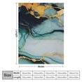 thumbnail image 4 of Fenyluxe Marble Gold Highlights Abstract Painting Throw Blanket for Sofa Couch Cottagecore Room Decor All Seasons Super Soft Blanket 40x50in, 4 of 6