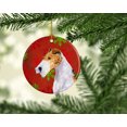 thumbnail image 2 of Carolines Treasures SS4685-CO1 Fox Terrier Flocons de Neige Rouges Ornement en Céramique de Noël, 2 of 2