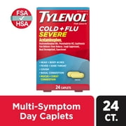 Tylenol Cold + Flu Severe Caplets for Multi-Symptom Relief, 24 Ct.