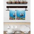 thumbnail image 3 of Funny Diving Panda Kitchen Dish Towels for Drying Dishes Set of 2, Ocean Sea Coastal Coral Fish Marine Life Waffle Weave Microfiber Hand Tea Bathroom Towels Quick Dry & Absorbent Towel 15.7x23.6, 3 of 7
