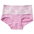 thumbnail image 2 of uublik Period Panties Hot Pink High Waisted Postpartum Underwear Soft Stretch Panties Full Coverage Briefs, 2 of 2