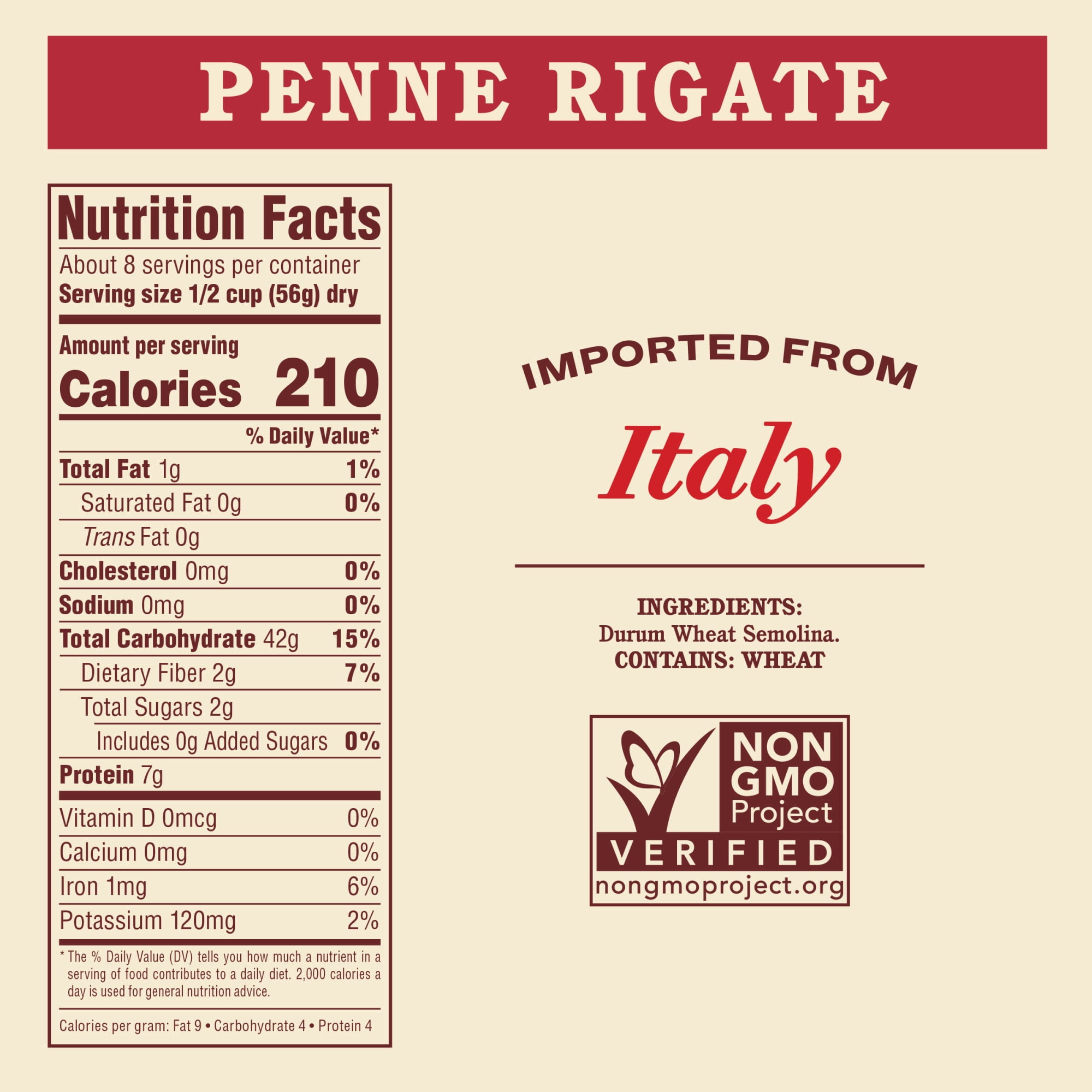 (6 pack) Rao's Homemade Penne Rigate Pasta, 16 oz
