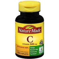 Nature Made Vitamin C 500 mg Tablets With Rose Hips 130 Tablets (Pack of 3)