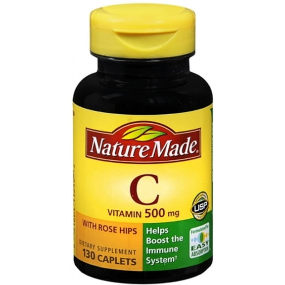 Nature Made Vitamin C 500 mg Tablets With Rose Hips 130 Tablets