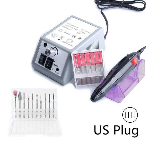 Aparato eléctrico de taladro de uñas para manicura, 10 Uds., juego de brocas de fresado, removedor de cutículas de Gel, máquina de pedicura para arte de uñas Tan Jianjun unisex