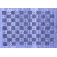 thumbnail image 1 of Ahgly Company Machine Washable Indoor Rectangle Checkered Blue Modern Area Rugs, 8' x 12', 1 of 4