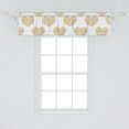 thumbnail image 2 of Ambesonne Heart Window Valance, Floral Foliage Composition, 54" X 12", Sand Brown Pale Grey, 2 of 3