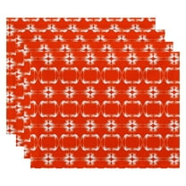 Simply Daisy 18" x 14" Summer Picnic Geometric Print Placemat, Set of 4