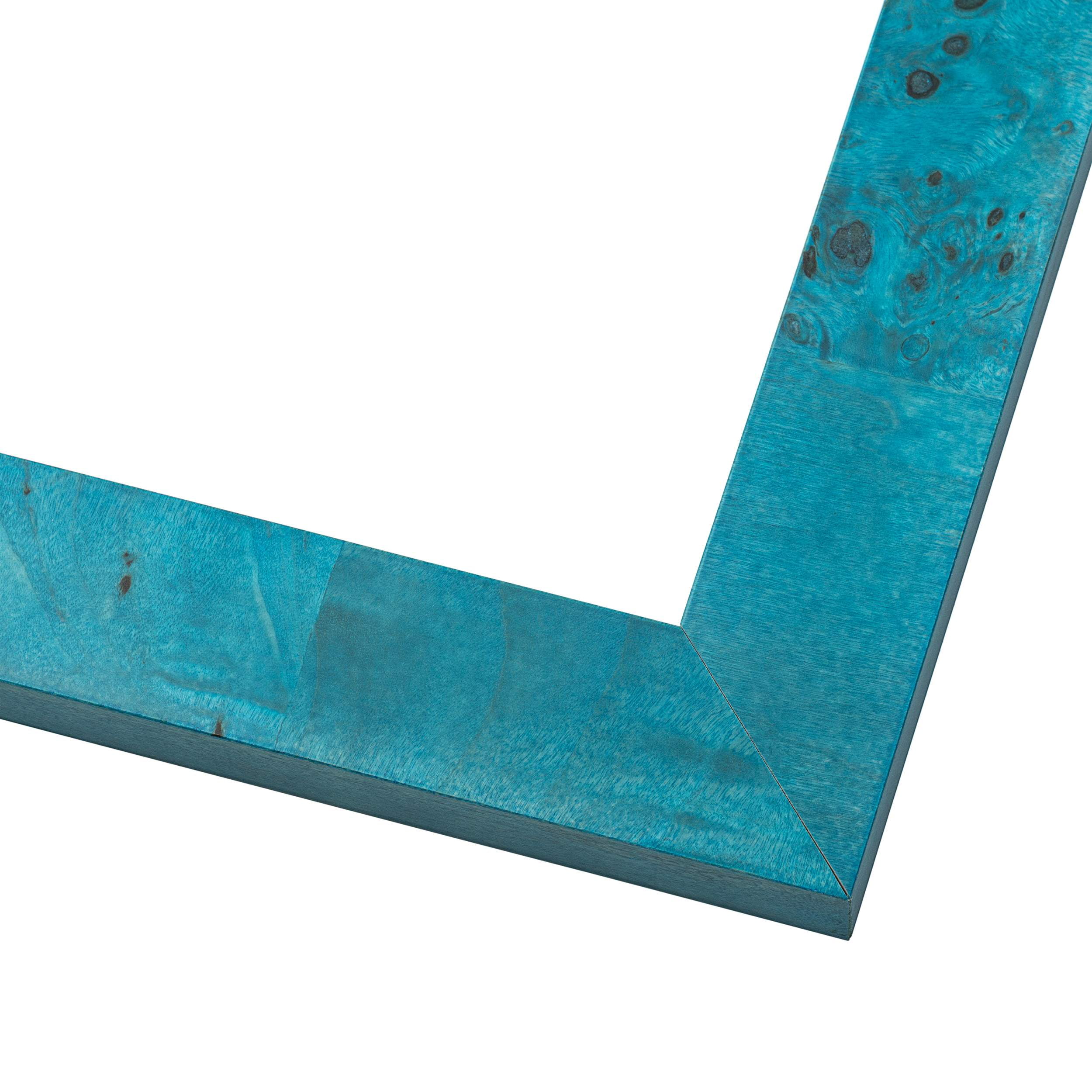 18x24 Frame Blue Teal Burl Wood Picture Frame | 1.75 Inch Moulding Width | Interior Frame Depth 0.5