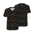 thumbnail image 3 of Daiia Red Poker Mens Baseball Jersey Button Down Shirts Short Sleeve Sports Uniforms-Medium, 3 of 9