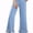 A Iceland Blue, variant on Jeans for Women High Waisted Wide Leg Jeans with Ruffle Hem Trendy Stretchy Denim Loose Pants Straight Leg (Plus Sizes Available)